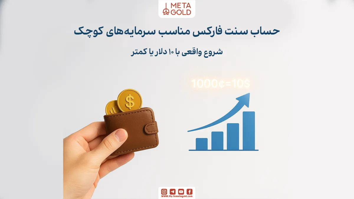 اگر سرمایه اولیه‌تان محدود است اما نمی‌خواهید صرفاً با حساب دمو تمرین کنید، حساب سنت (Cent) بهترین گزینه برای شروع واقعی با ریسک کنترل‌شده است.