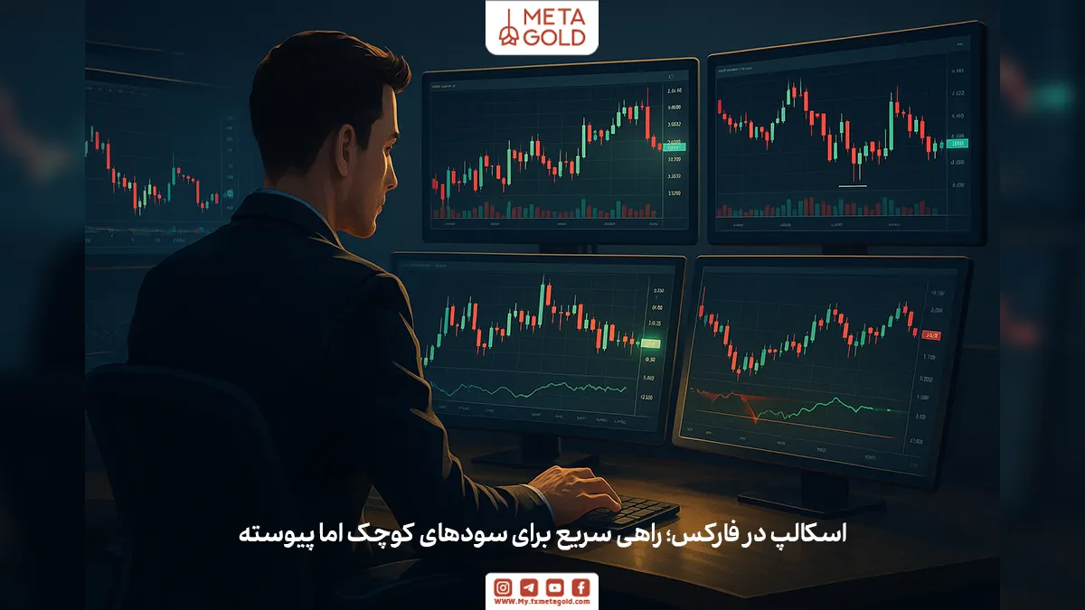 اسکالپینگ یک سبک معاملاتی کوتاه‌مدت در بازار فارکس است که هدف آن کسب سودهای کوچک ولی پیوسته از نوسانات لحظه‌ای قیمت است.