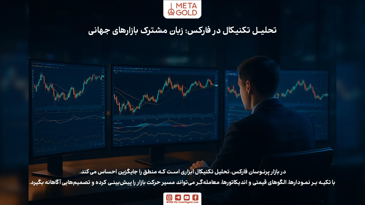 تحلیل تکنیکال در فارکس روشی است که معامله‌گران با بررسی قیمت‌های گذشته و حجم معاملات، رفتار آینده بازار را پیش‌بینی می‌کنند.