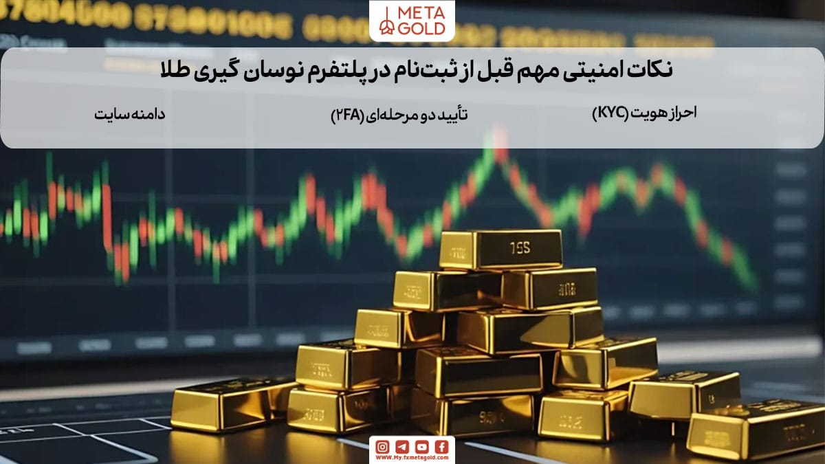 نکات امنیتی مهم قبل از ثبت‌نام در سایت‌های نوسان‌گیری طلا