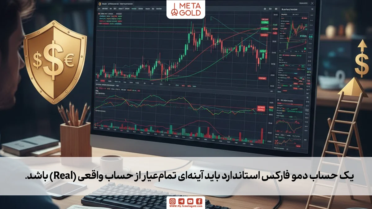 ک حساب دمو استاندارد، پل ارتباطی شما بین "آموزش تئوری" و "کسب درآمد" است