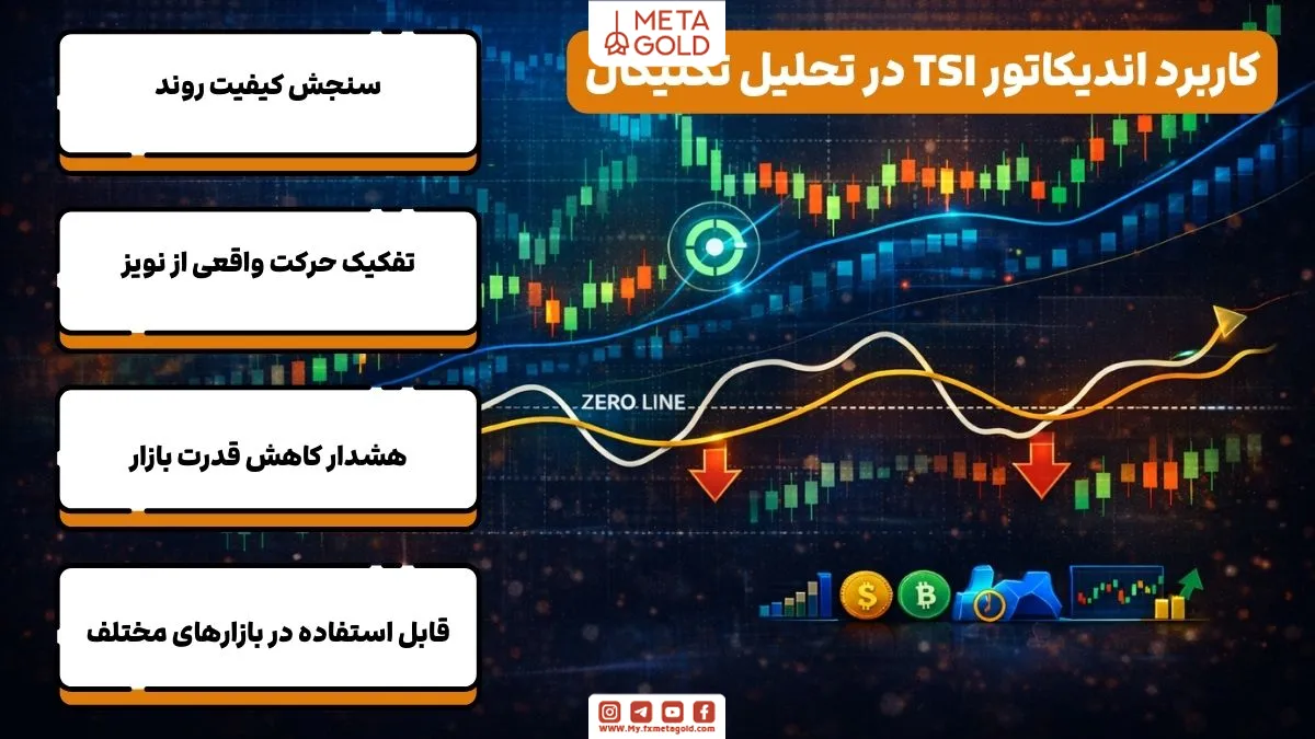 اینفوگرافی کاربردهای اندیکاتور TSI