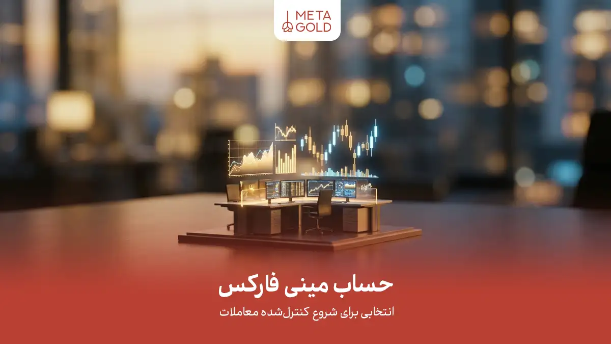 معرفی حساب مینی فارکس متاگلد برای شروع کنترل‌شده معاملات، همراه با میز تریدینگ سه‌بعدی و نمودارهای مالی هولوگرافیک